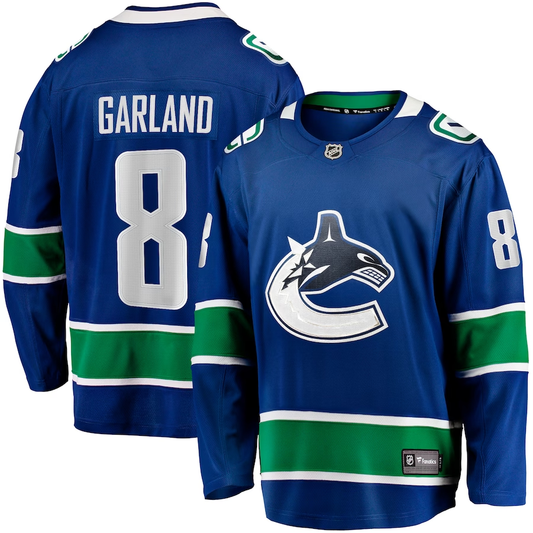 Men's Vancouver Canucks Conor Garland #8 Blue Home Breakaway jersey