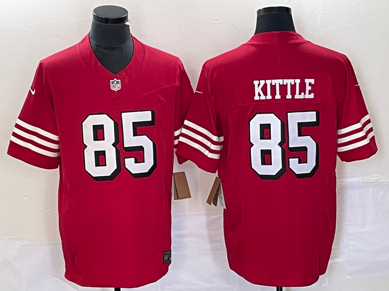 Men's San Francisco 49ers George Kittle #85 Red Vapor Limited jersey