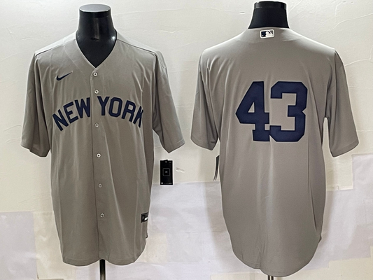 Men's New York Yankees Jonathan Loaisiga #43 Gray Replica Player Jersey