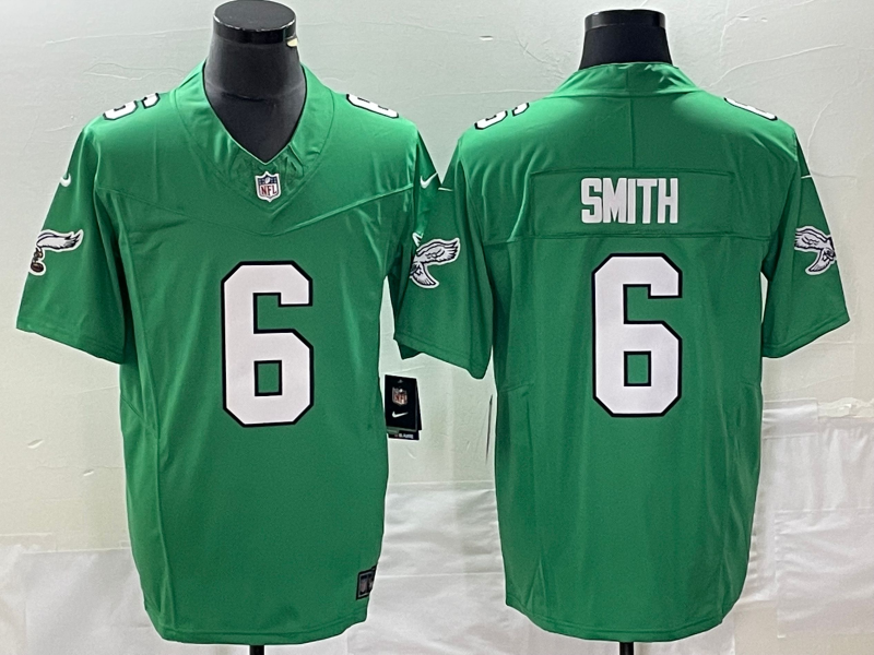 Men's Philadelphia Eagles DeVonta Smith #6 Kelly Green Game jersey