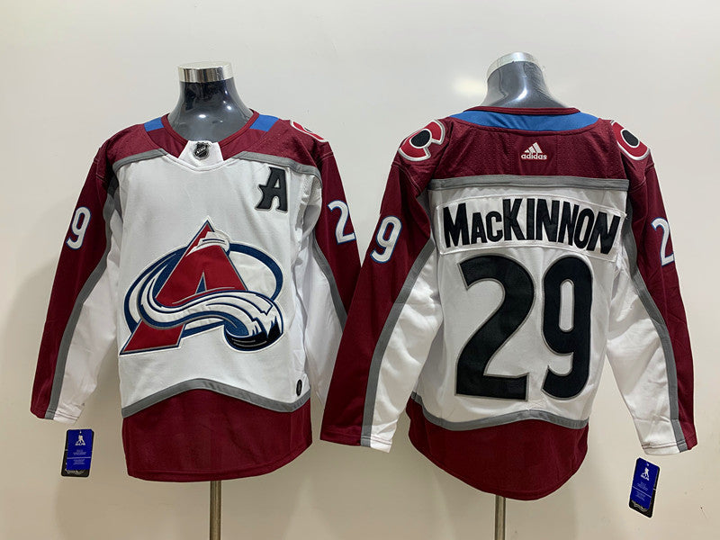 Men's Colorado Avalanche Nathan MacKinnon #29 White Breakaway Player jersey