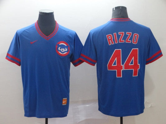Men's Chicago Cubs Anthony Rizzo #44 Blue Stitched jersey