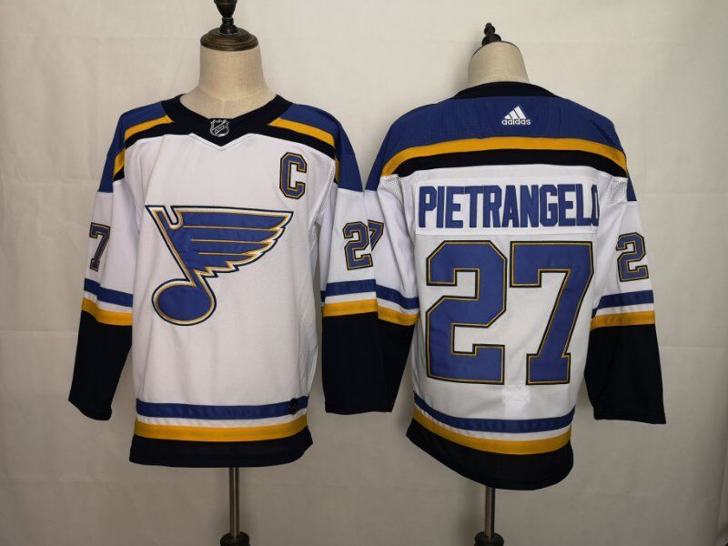 Men's St. Louis Blues Alex Pietrangelo #27 White Breakaway Player jersey