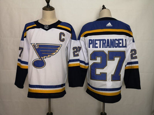 Men's St. Louis Blues Alex Pietrangelo #27 White Breakaway Player jersey