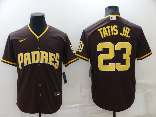 Men's San Diego Padres Fernando Tatis Jr. #23 Brown Stitched jersey