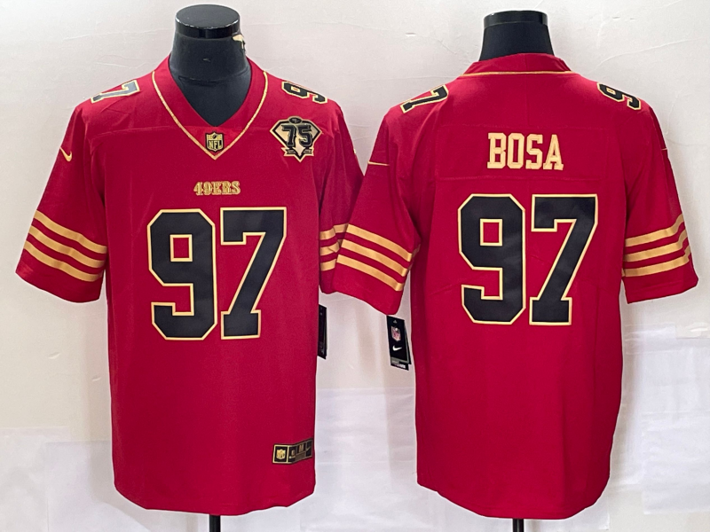 Men's San Francisco 49ers Nick Bosa #97 Scarlet Vapor F.U.S.E. Limited jersey