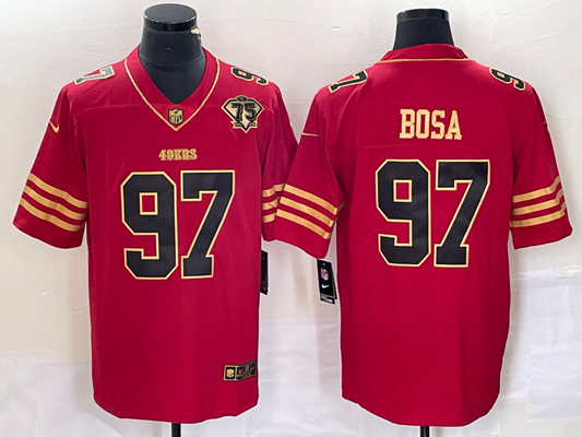 Men's San Francisco 49ers Nick Bosa #97 Scarlet Vapor F.U.S.E. Limited jersey