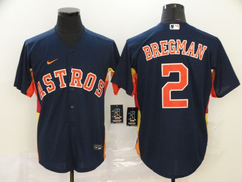 Men's Houston Astros Alex Bregman #2 Navy Replica Baseball jersey