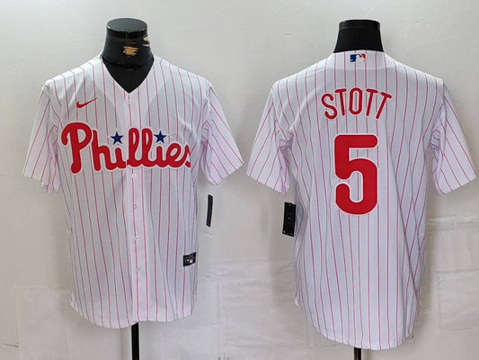 Men's Philadelphia Phillies Bryson Stott #5 White Home Limited Player jersey