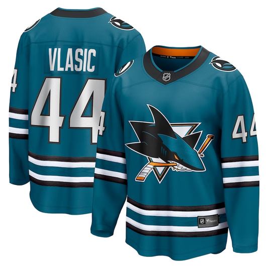 Men's San Jose Sharks Marc-Edouard Vlasic #44 Teal Home Breakaway Player jersey
