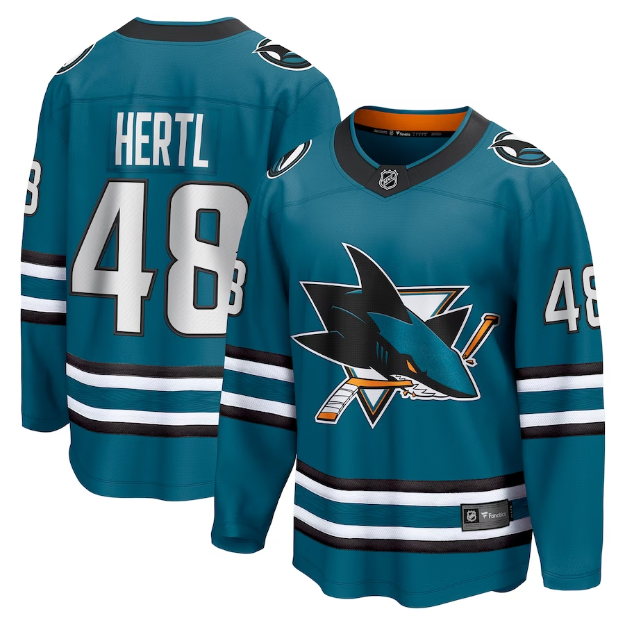 Men's San Jose Sharks Tomas Hertl #48 Teal Home Breakaway Player jersey