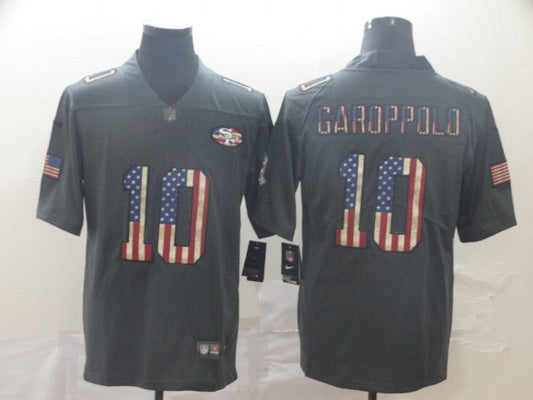Men's San Francisco 49ers Jimmy Garoppolo #10 Black Player Game jersey