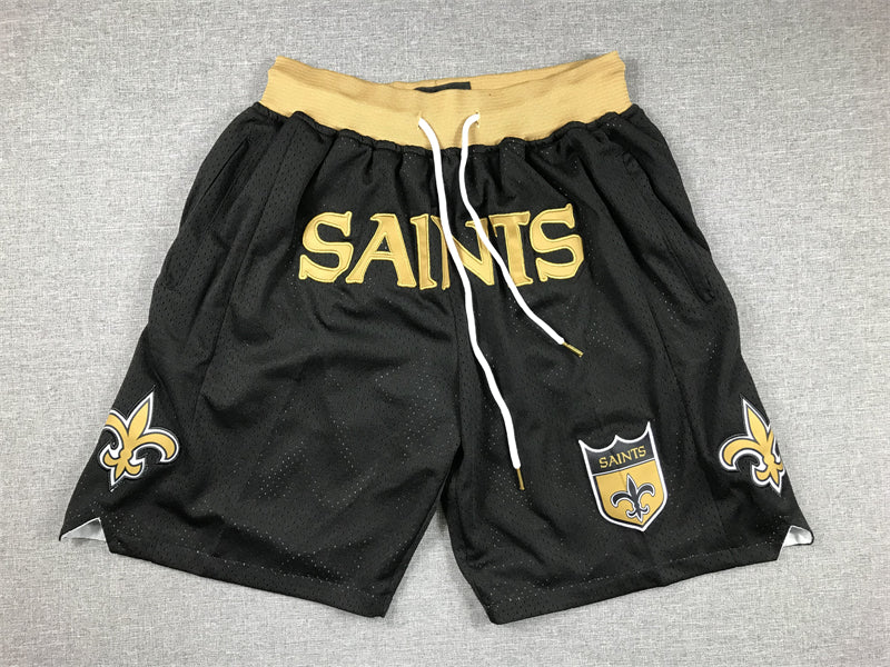 Men's New Orleans Saints Black Pocket Shorts1