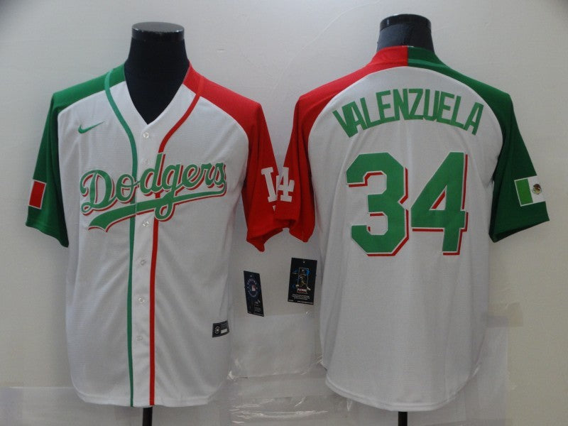 Men's Los Angeles Dodgers Fernando Valenzuela #34 White Player jersey