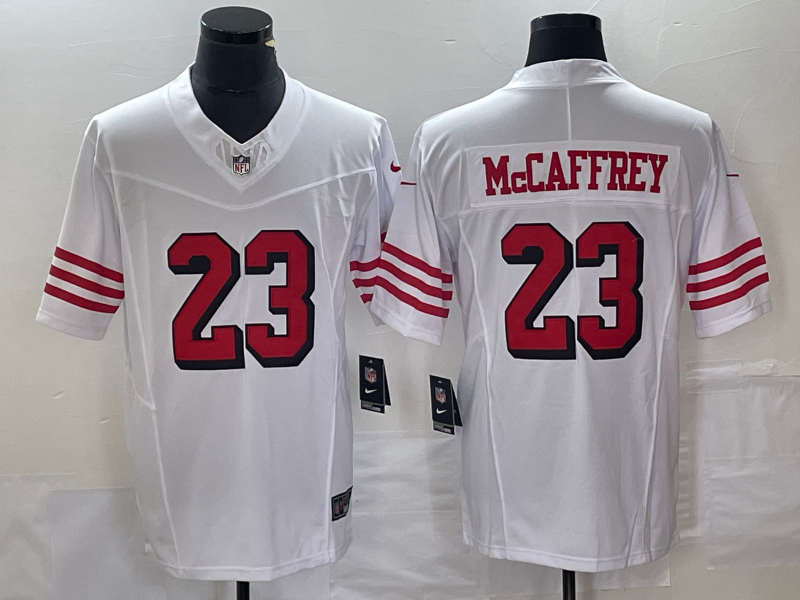 Men's San Francisco 49ers Christian McCaffrey #23 White Game jersey