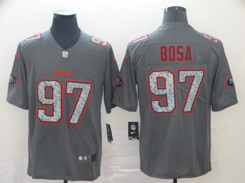 Men's San Francisco 49ers Nick Bosa #97 Gray Game Player jersey