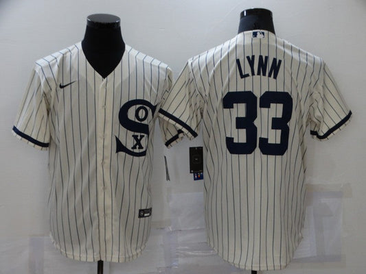 Men's Chicago White Sox Lance Lynn #33 Beige Replica Baseball jersey