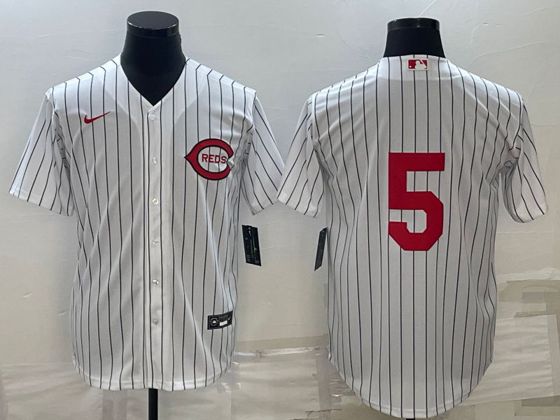 Men's Cincinnati Reds Johnny Bench #5 White 2022 MLB at Field of Dreams Game Authentic Player jersey