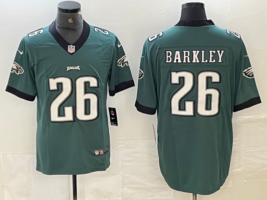 Men's Philadelphia Eagles Saquon Barkley #26 Midnight Green Game Player jersey
