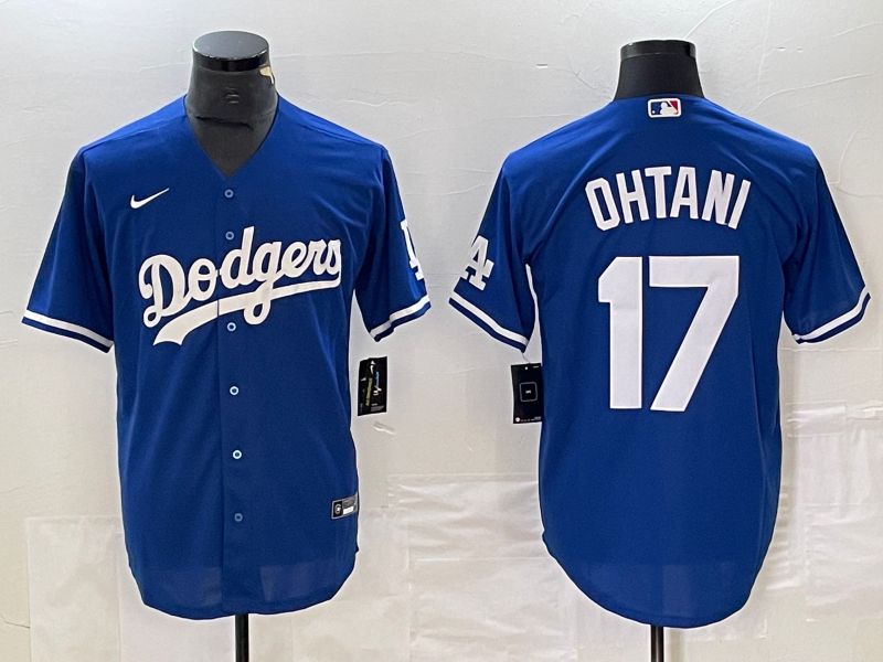 Men's Los Angeles Dodgers Shohei Ohtani #17 Blue Replica Game jersey