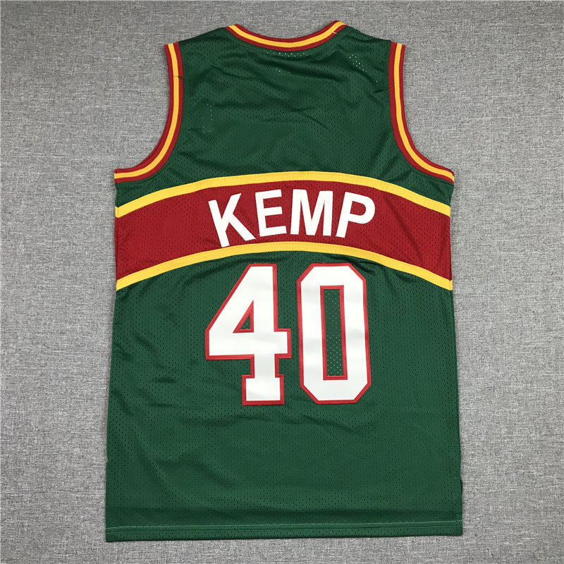Men's Seattle Supersonics Shawn Kemp #40 Green Swingman Player Jersey