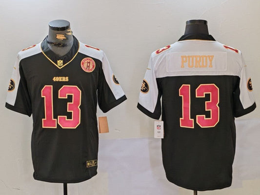 Men's San Francisco 49ers Brock Purdy #13 Black Alternate Player jersey