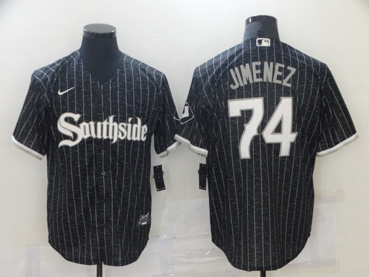 Men's Chicago White Sox Eloy Jimenez #74 Black Replica Player jersey