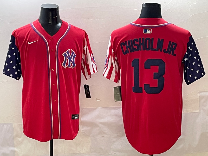 Men's New York Yankees Jazz Chisholm Jr. #13 Red Limited Player Jersey