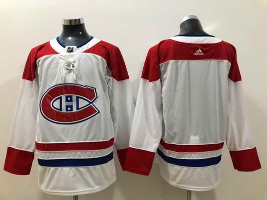 Men's Montreal Canadiens White Breakaway Away Blank jersey