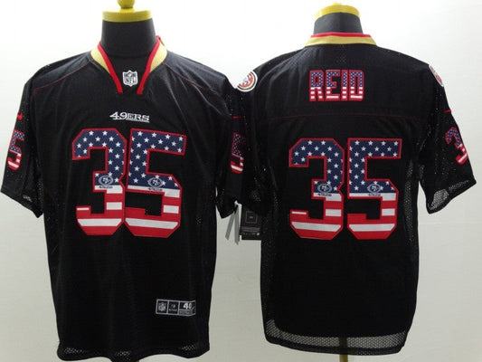 Men's San Francisco 49ers Eric Reid #35 Black Game jersey