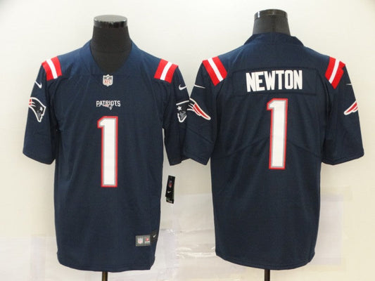 Men's New England Patriots Cam Newton #1 Navy Game Player jersey