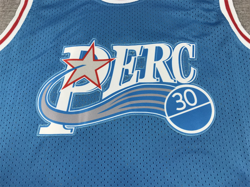 Men's Perc O'Cet #30 Movie Blue Basketball Jersey