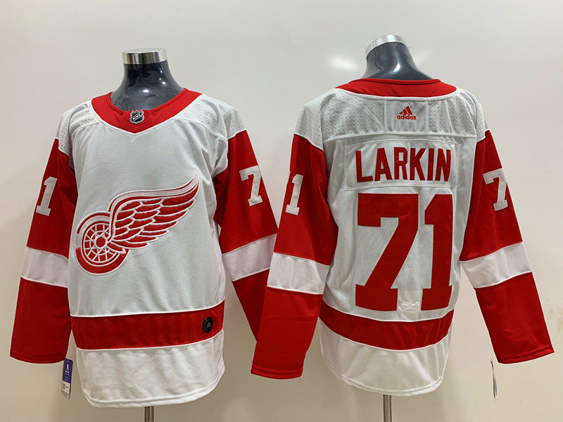 Men's Detroit Red Wings Dylan Larkin #71 White Breakaway jersey