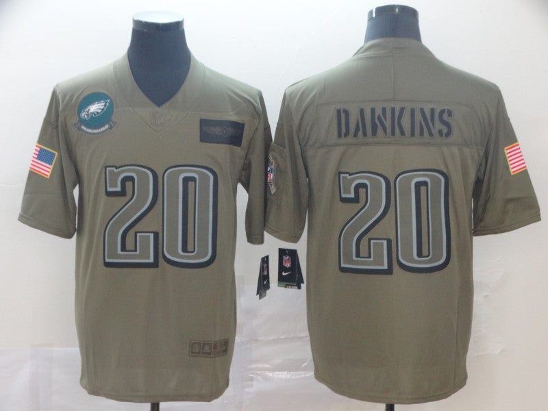 Men's Philadelphia Eagles Brian Dawkins #20 Brown Game jersey