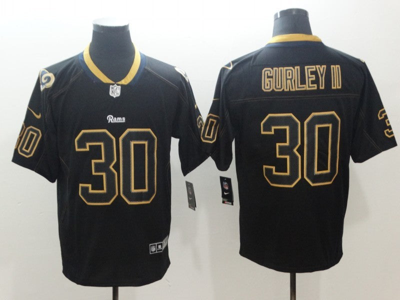 Men's Los Angeles Rams Todd Gurley II #30 Black Game jersey
