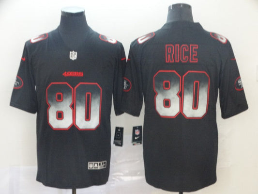 Men's San Francisco 49ers #80 Jerry Rice Black Authentic Game jersey