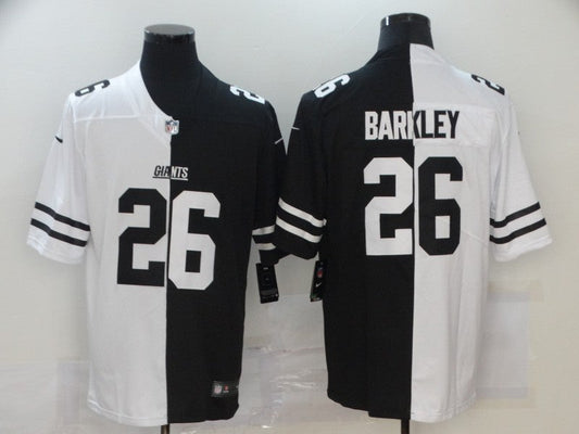 Men's New York Giants Saquon Barkley #26 Black/White Game jersey