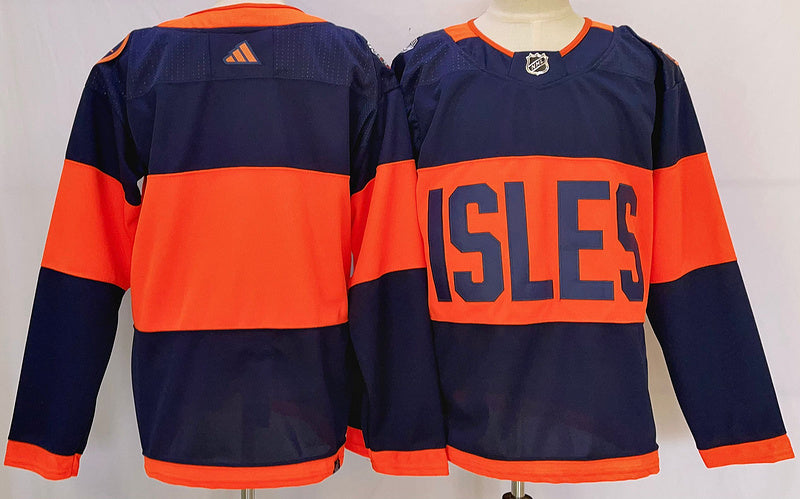 Men's New York Islanders Blue Blank Game jersey