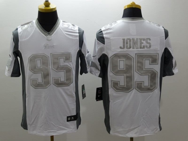 Men's New England Patriots Chandler Jones #95 White Game jersey