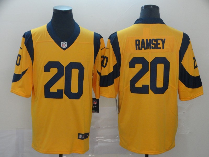 Men's Los Angeles Rams Jalen Ramsey #20 Yellow Game jersey