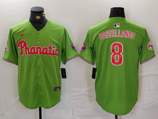 Men's Philadelphia Phillies Nick Castellanos #8 Green Limited Player jersey