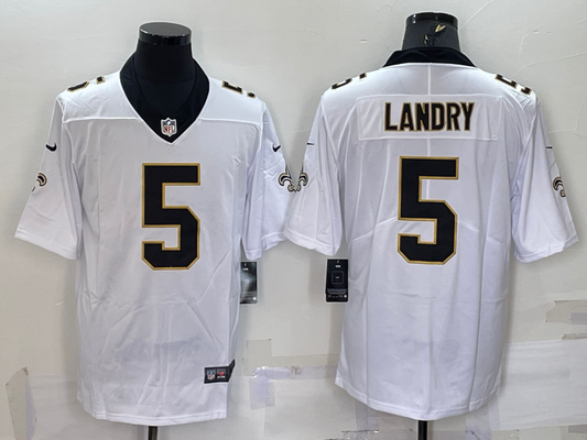 Men's New Orleans Saints Jarvis Landry #5 White Game jersey