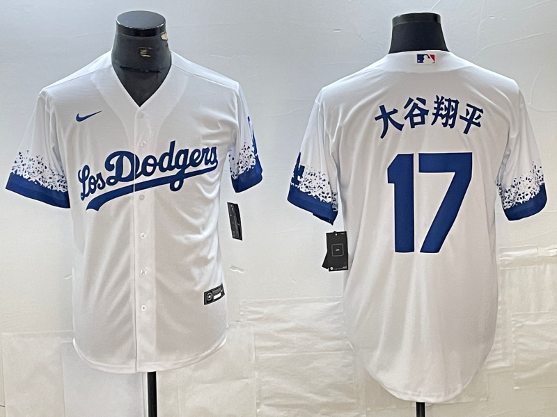 Men's Los Angeles Dodgers Shohei Ohtani #17 White Limited Game jersey