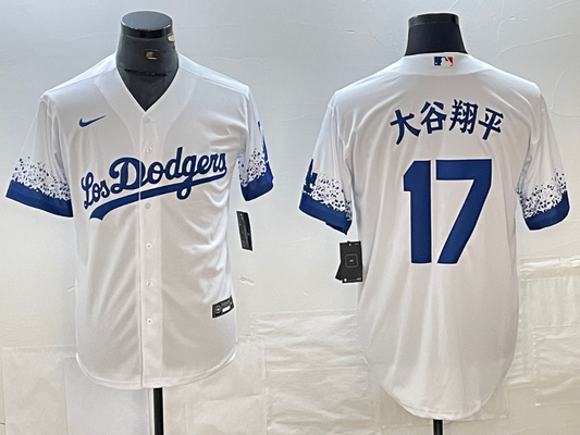 Men's Los Angeles Dodgers Shohei Ohtani #17 White Limited Game jersey