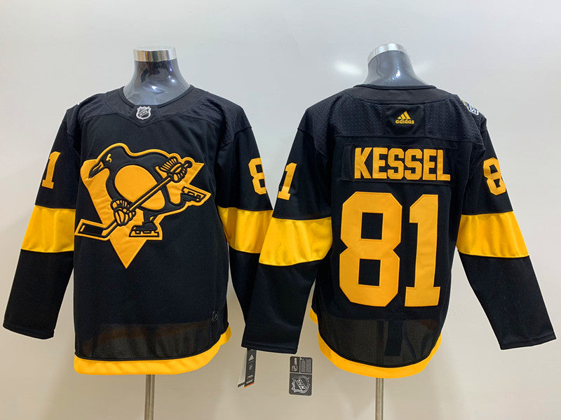 Men's Pittsburgh Penguins Phil Kessel #81 Black Player jersey
