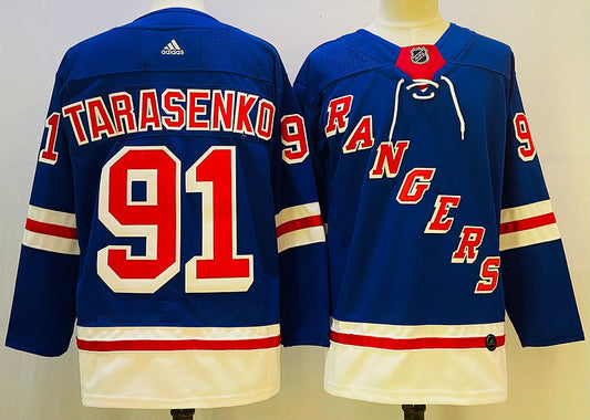 Men's New York Rangers Vladimir Tarasenko #91 Blue Player jersey