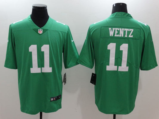 Men's Philadelphia Eagles Carson Wentz #11 Green Game Player jersey