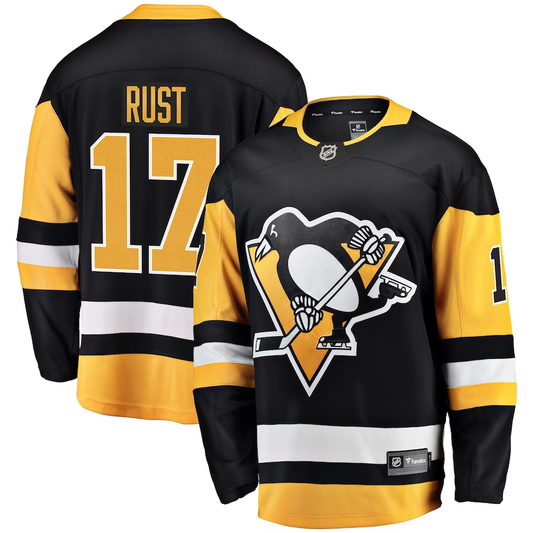 Men's Pittsburgh Penguins Bryan Rust #17 Black Player Game jersey
