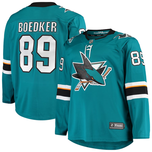 Men's San Jose Sharks Mikkel Boedker #89 Teal Breakaway Home Player jersey
