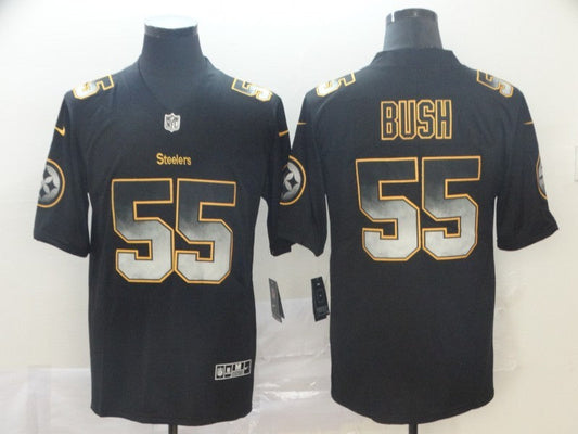 Men's Pittsburgh Steelers Devon Bush Jr. #55 Black Authentic Game jersey